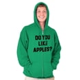 thumbnail image 1 of Do You Like Apples Famous Quote Zip Up Hoodie Men's Women's Brisco Brands S, 1 of 6