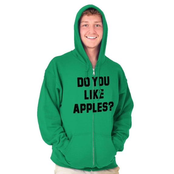 Do You Like Apples Famous Quote Zip Up Hoodie Men's Women's Brisco Brands S