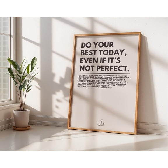 Do Your Best Today Wall Art Print, Unframed Paper Poster 8x10in