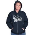 thumbnail image 1 of Do Your Thing Cute Sarcastic Workout Zip Hoodie Sweatshirt Women Brisco Brands L, 1 of 6