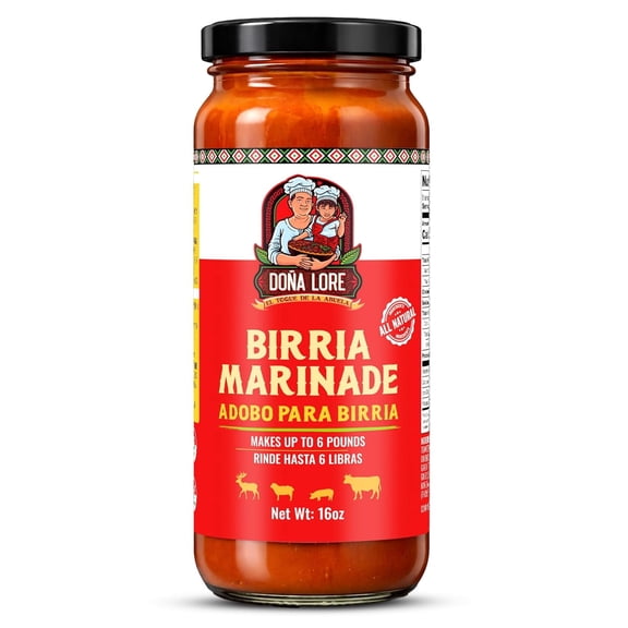 Doa Lore Birria Marinade 16 oz All-Natural Birria Cooking Sauce, Authentic Mexican Flavor, 100% Natural, Ready-to-Use