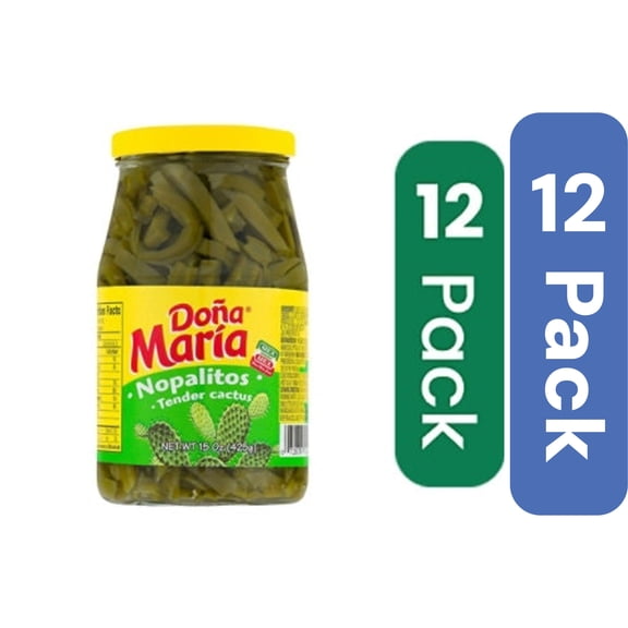 Doa Maria Nopalitos Glass 15 oz (Pack of 12)
