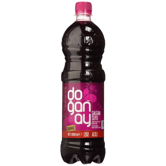 Doanay Hot Turnip Juice (algam Suyu), Spicy Fermented Black Carrot Drink, 33.8 fl oz (1 Liter) Bottle