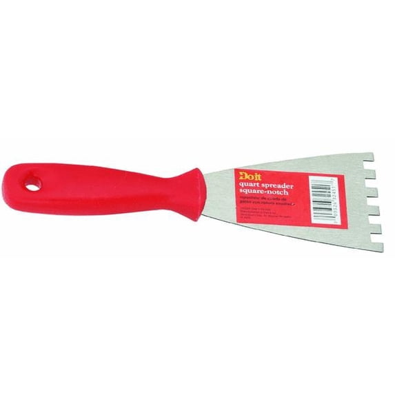 Do it Best Tools Adhesive Spreader Square-Notch - 1/4 In., Quart, Silver