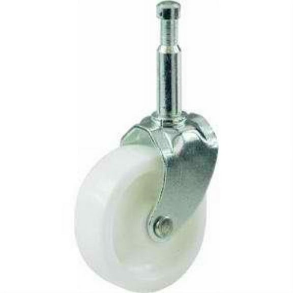Do it 2 In. Light-Duty Plastic Swivel Stem White Caster (2-Pack) 206008