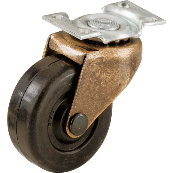 Do it 2 In. Medium-Duty Soft Rubber Swivel Plate Caster (2-Pack) 243612