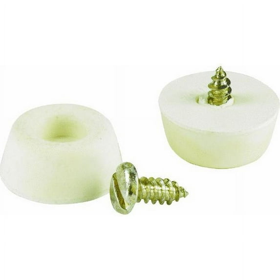 Do it 7/8 In. Round Off-White Furniture Bumpers (4-Pack) 227277