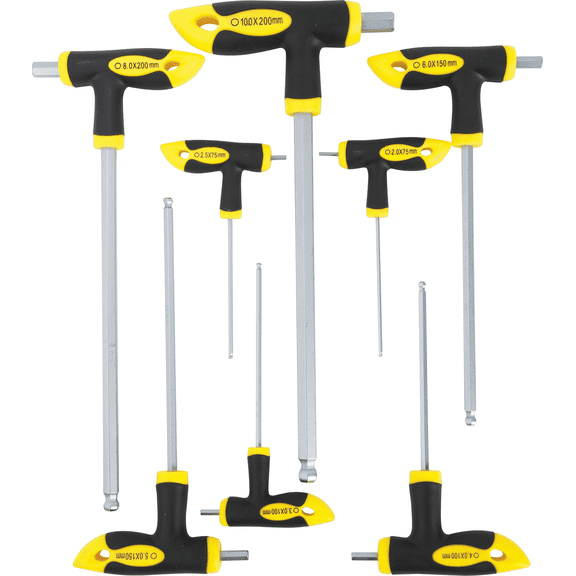 Do it 8-Piece Metric T-Handle Hex Key Set - Single Pack Residential Use, Standard Application
