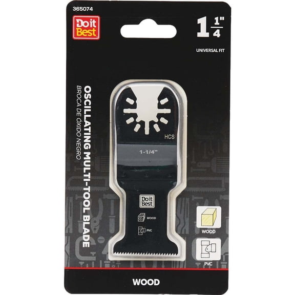 Do it Best 1-1/4 In. High Carbon Steel Wood Cutting Oscillating Multi-Tool Blade