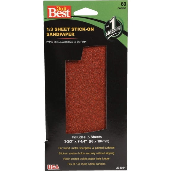 Do it Best 1/3 Sheet Stick-On Sanding Sheets