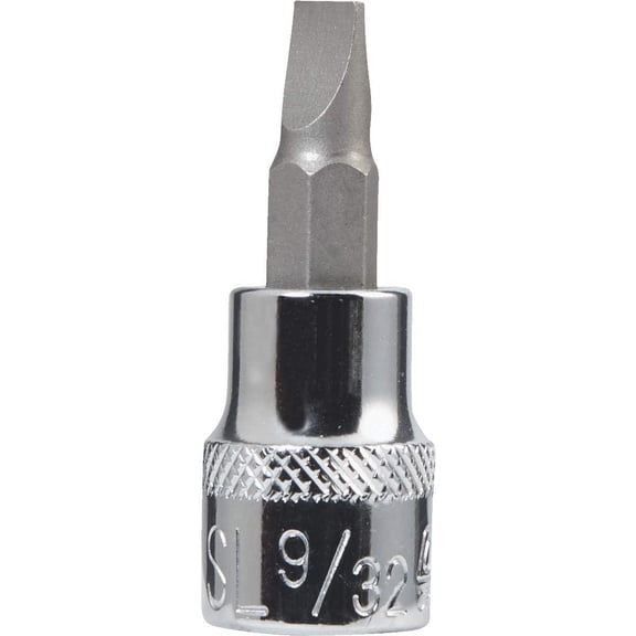 Channellock Bit Socket 9/32 In. Slotted - 1/4 In. Drive - 1 Piece, 1/4 In. Size, Slot Drill