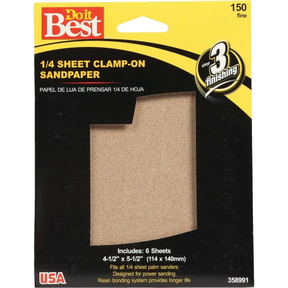 Ali Industries Sandpaper 1/4 Sheet - 100 Grit - Size: 1/4 Sheet