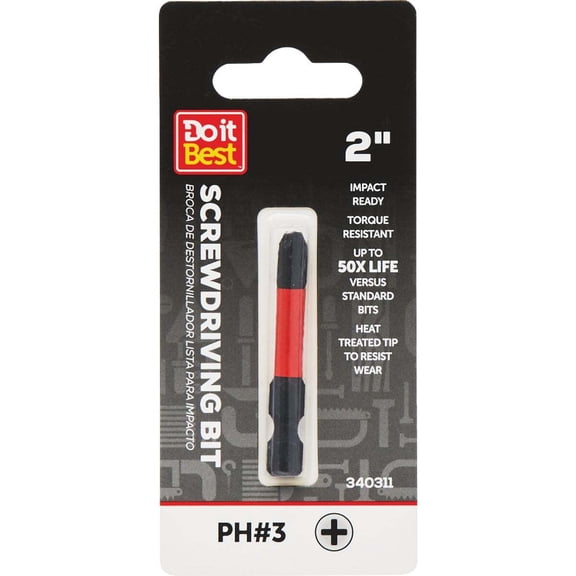 Do it Best 2 In. Phillips #3 Impact Ready Screwdriver Bit QJDIB-SC-010