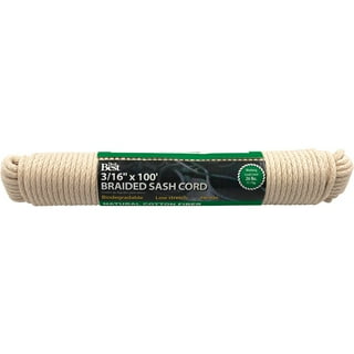 Ace 5/16 in. D X 100 ft. L White Solid Braided Cotton Cord Ace 5/16 in. D X 100 ft. L White Solid Braided Cotton Cord
