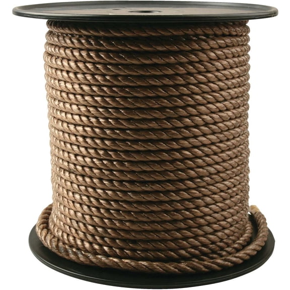 Do it Best 3/8 In. x 300 Ft. Brown Twisted Unmanila Polypropylene Rope 707430