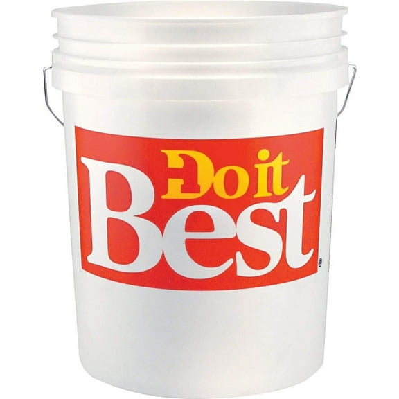 Leaktite 5 Gallon Cleaning Bucket Heavy Duty - White, Red Logo