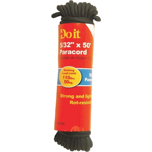 Do it 550 5/32 In. x 50 Ft. Black Nylon Paracord - Walmart