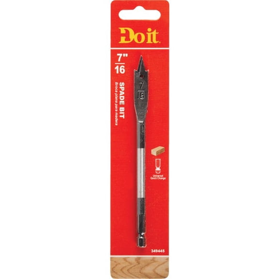 MIBRO Spade Drill Bit QJDIB-SB-004 - Hex Shank, High Carbon Steel - 7/16 In. x 6-1/4 In.