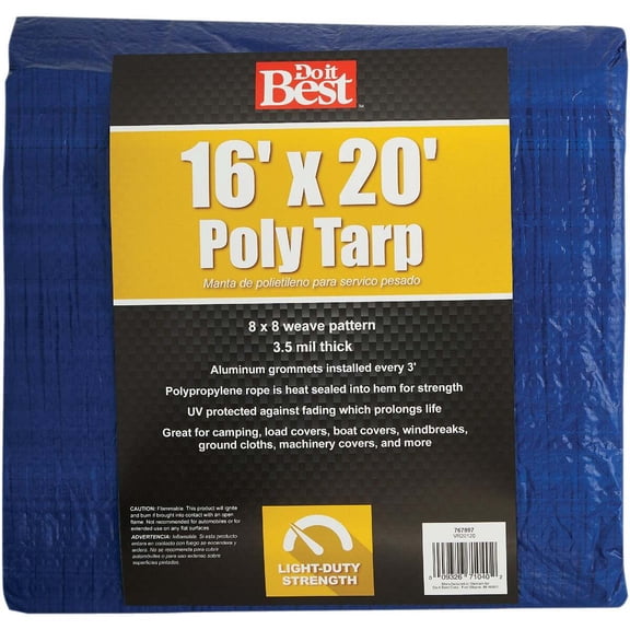 Do it Best Tools Blue Woven Tarp - General Purpose - 16' x 20' Blue