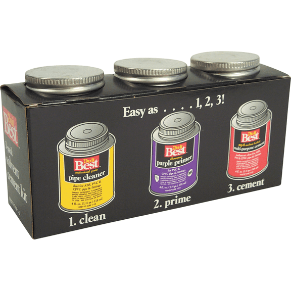Do it Best Clean, Prime & PVC Cement Kit - Single Pack Residential Use, Standard Application