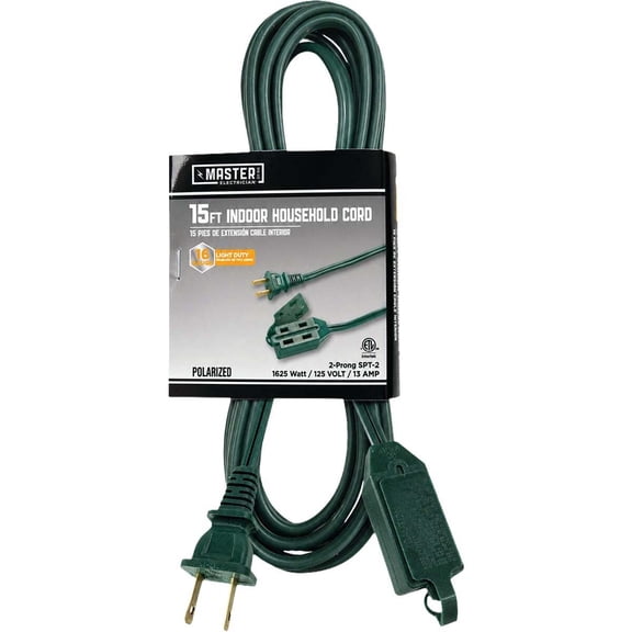 Master Electrician 15 Ft. 16/2 Green Cube Tap Extension Cord IN-PT2162-15X-GR