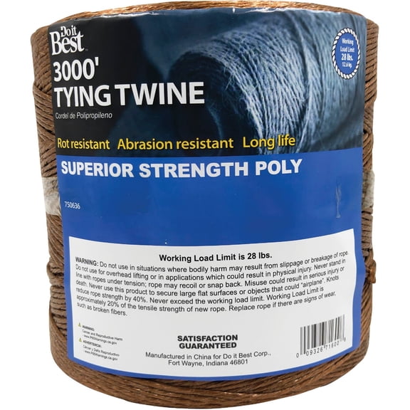 DOIT Polypropylene Tying Twine - Brown - 5/64 In. x 3000 Ft.