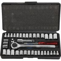 Do it Best Global Sourcing Do it 40-Piece 1/4 In. & 3/8 In. Drive SAE/Metric Socket Set - Pack of 24