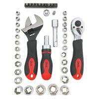 Do it Best Global Sourcing Do it 43-Piece 1/4 In. & 3/8 In. Drive SAE/Metric Stubby Socket Set, Case of 6