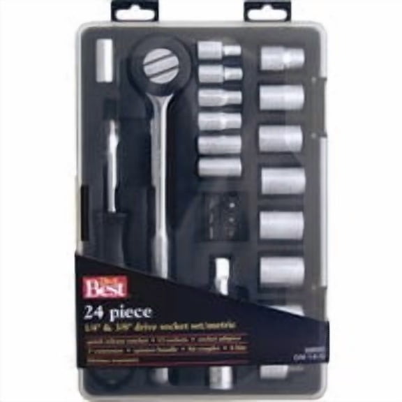 Do it Best Global Sourcing Do it Best 24-Piece 1/4 In. & 3/8 In. Drive Metric Socket Set - Pack of 2 Bulk Restock Pack