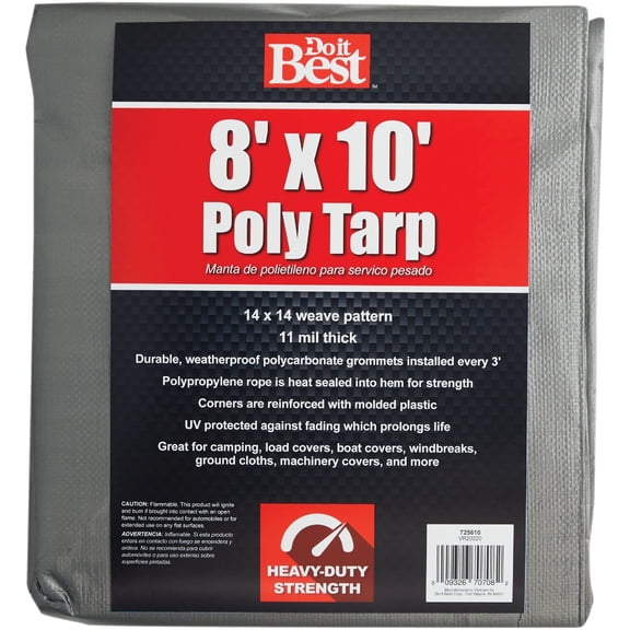 Do it Best Global Sourcing Do it Best Heavy-Duty Silver Poly Tarp - Pack of 2