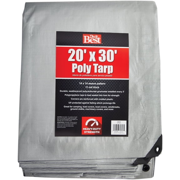 Do it Best Global Sourcing Do it Best Heavy-Duty Silver Poly Tarp - Pack of 2