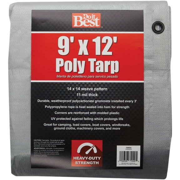 Do it Best Global Sourcing Do it Best Heavy-Duty Silver Poly Tarp - Pack of 8