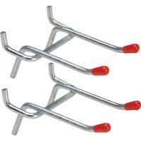 Do it Best Global Sourcing Double Arm Safety Tip Straight Pegboard Hook - Pack of 2 Everyday Supply Pack