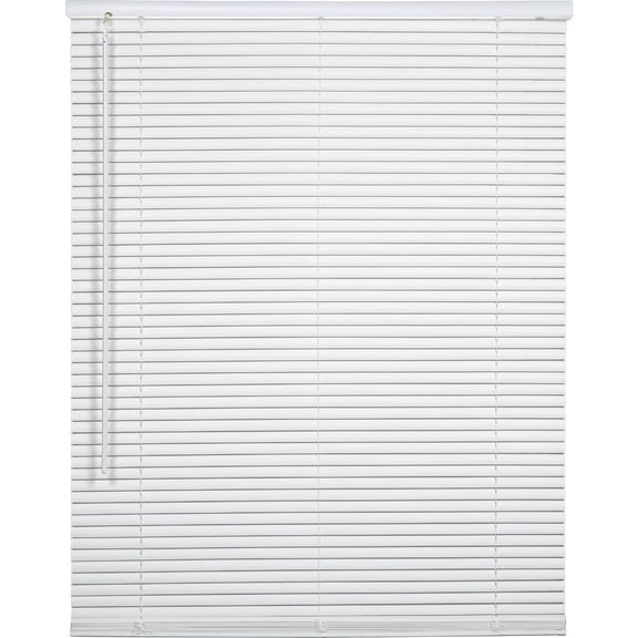 Do it Best Global Sourcing Home Impressions 46 In. x 72 In. x 1 In. White Vinyl Light Filtering Cordless Mini Blind - Single Pack