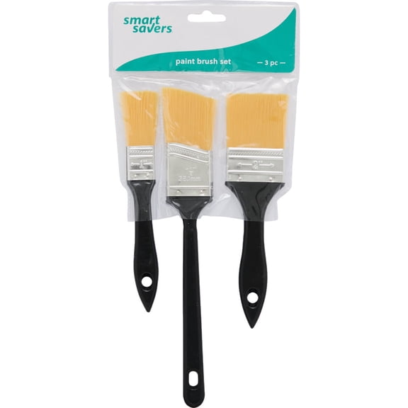 Do it Best Global Sourcing Smart Savers 3-Piece Polyester Assorted Paint Brush Set - Pack of 2
