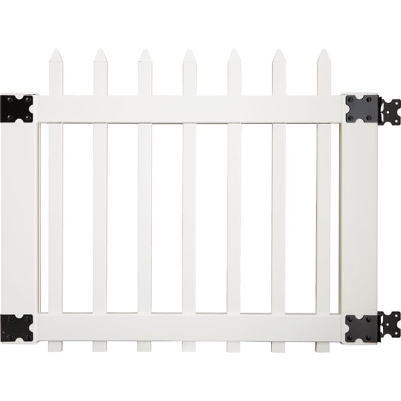 Do it Best Global Sourcing Spaced Vinyl Picket Gate - Pack of 8