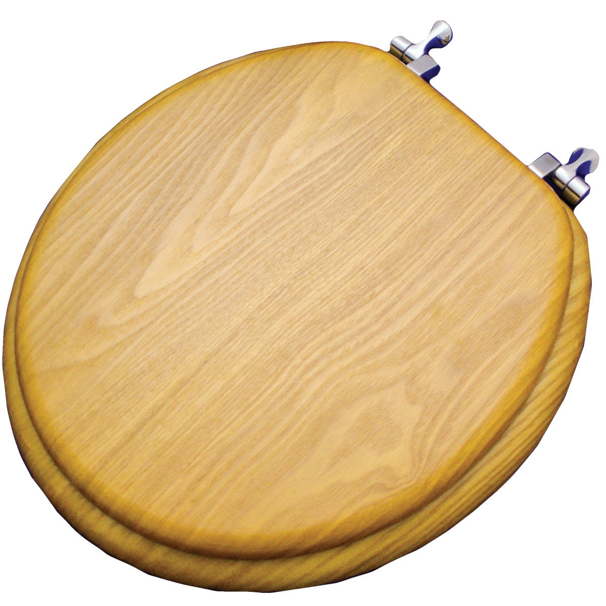 Do it Best Tools Home Impressions Oak Veneer Toilet Seat - Wood, Round, Easy to Install, Brown