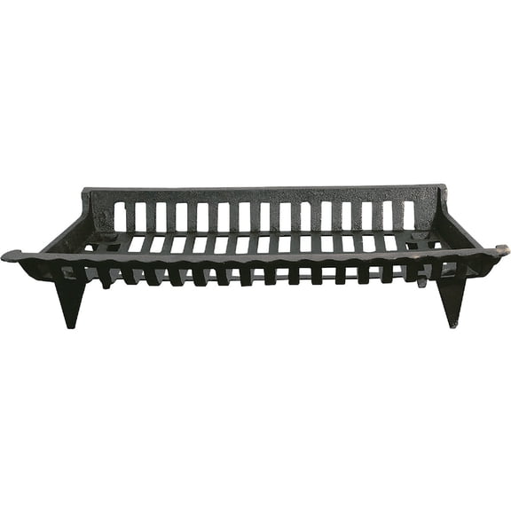 Do it Best Tools Cast Iron Fireplace Grate - Flat Bottom, Zero Clearance - 29.5 In, Black Residential Use, Standard Application