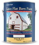 White Flat Latex Exterior Barn Paint, 1 Gallon Can