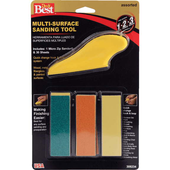 Do it Best Micro Zip Sander Hand Sanding Kit - Single Pack  Professional & DIY Use, Standard Battery Platform