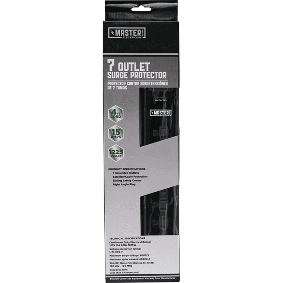 Do it Best Multimedia With Coax Cable Surge Protector Strip - Pack of 4 Indoor & Outdoor Use, NEC-Compliant