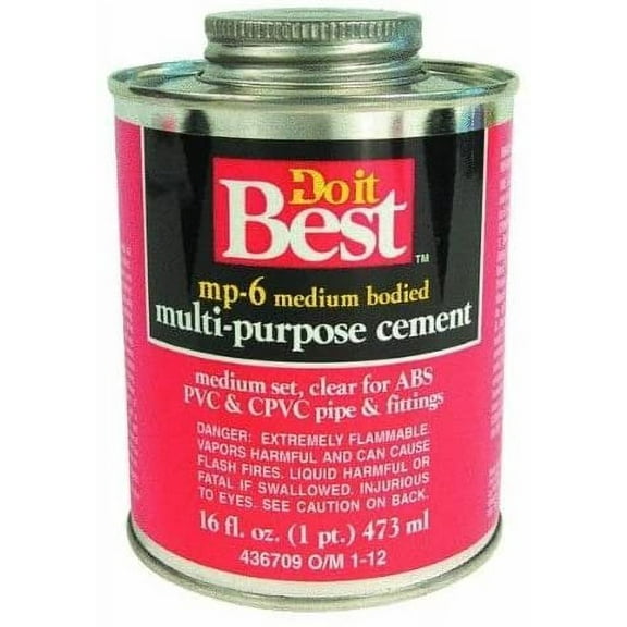 William H Harvey Do it Best Multipurpose Solvent Cement Residential Use, Standard Application