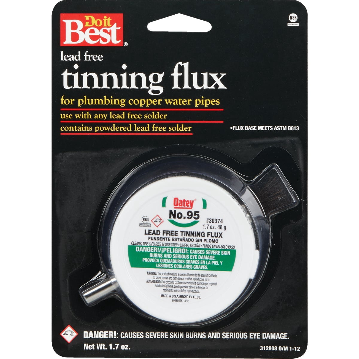 No. 95 Lead-Free Tinning Flux - 1 Piece, Round Shape For Soldering