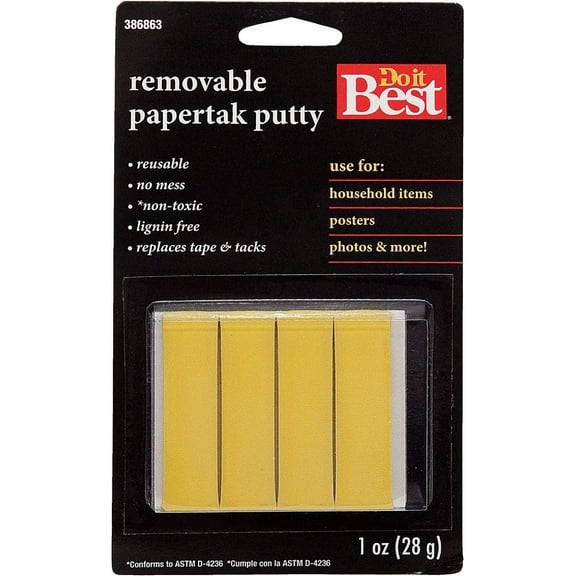 Power Poxy Paper Putty Mounting Putty - Removable Adhesive - 1 Oz.