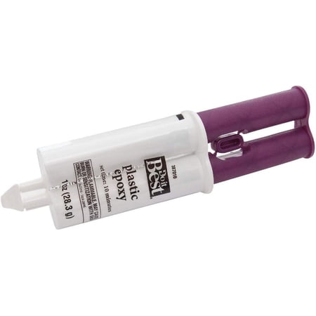 Power Poxy Plastic Epoxy - Strong Bond for Plastic Repair - 1 Oz