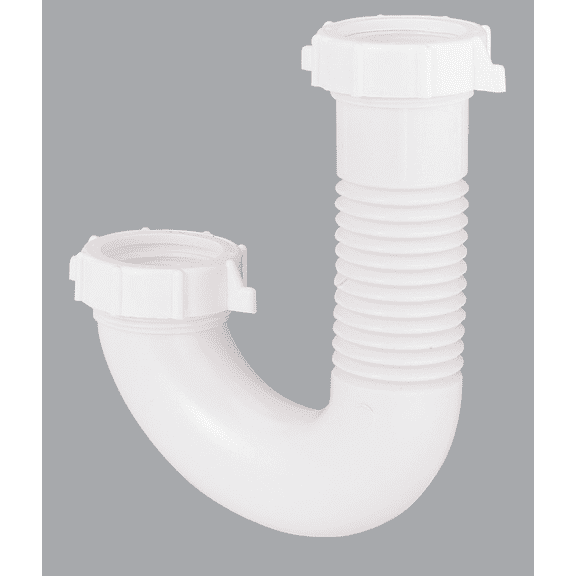 Do it Best Plastic Flexible J-Bend With Adapter - Pack of 12 Residential Use, Standard Application