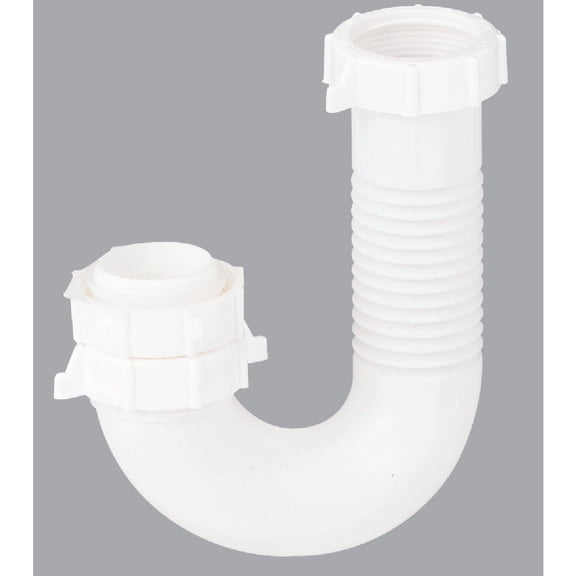 Do it Best Plastic Flexible J-Bend With Adapter - Pack of 2