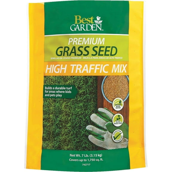 Barenbrug Grass Seed Play and High Traffic - Heavy Traffic Lawn Seed - 10 lbs