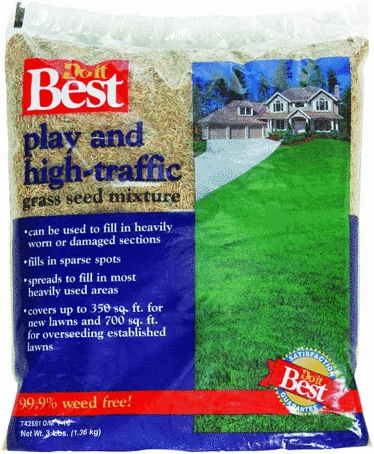 Do it Best Play and High Traffic Grass Seed, 25LB PLAY/TRAFFIC SEED