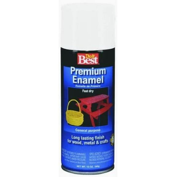Rust-Oleum Premium Enamel Spray Paint - Flat, Durable - 12 oz, White